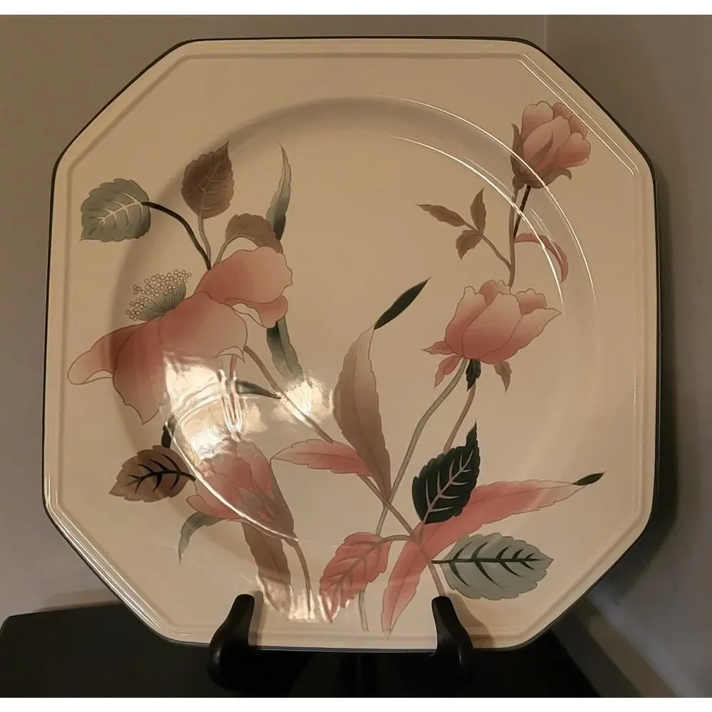 Vintage Mikasa Continental Silk Flowers Chop Plate 12